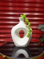 Textured Ceramic Hollow Vase - Image 2