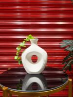 Textured Ceramic Hollow Vase - Image 3