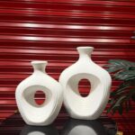 Textured Ceramic Hollow Vase