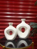 Textured Ceramic Hollow Vase