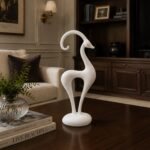 Swan Noir & Pearl Decor Sculpture