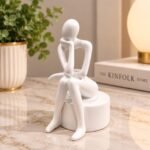 Silent Thoughts Figurine - Abstract Thinker Sculpture for Modern Home Decor⁠